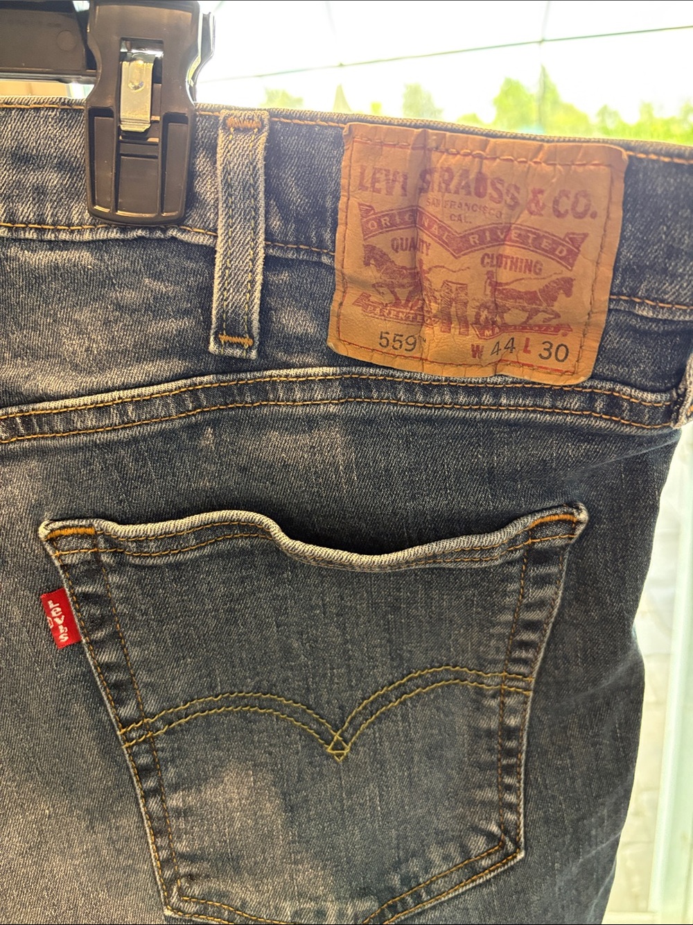 Levi Men's Dark Blue Denim Jeans 44x30 - Picture 4 of 4